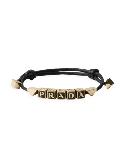 Prada Women's Nappa Leather Bracelet In Black