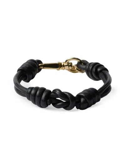 Prada Nappa Leather Bracelet In Black