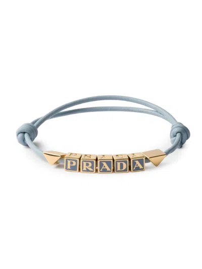 Prada Women's Nappa Leather Bracelet In Blue