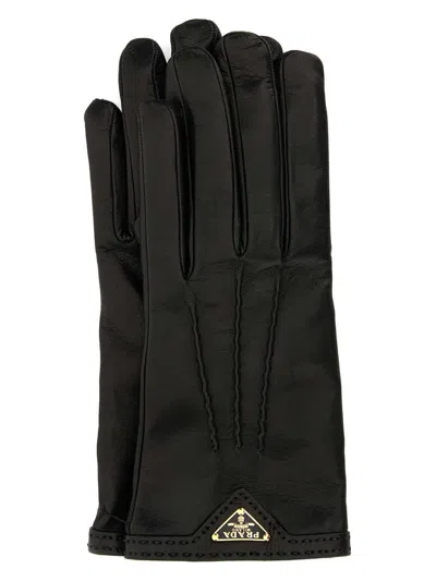 PRADA WOMEN'S NAPPA LEATHER GLOVES