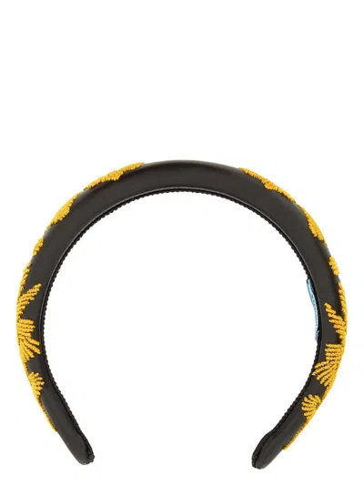 PRADA WOMEN'S NAPPA LEATHER HAIRBAND