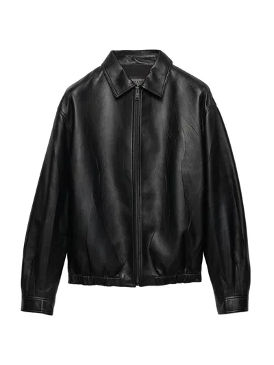 PRADA WOMEN'S NAPPA LEATHER JACKET