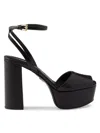 Prada 115mm Nappa Leather Platform Sandals In Black