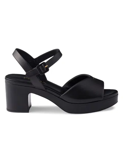 PRADA WOMEN'S NAPPA LEATHER SANDALS