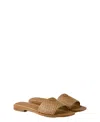 Prada Stud-embellished Leather Slides In Multi