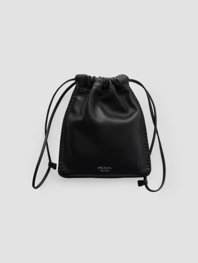 Prada Women's Nappa Leather Smartphone Pouch In Black