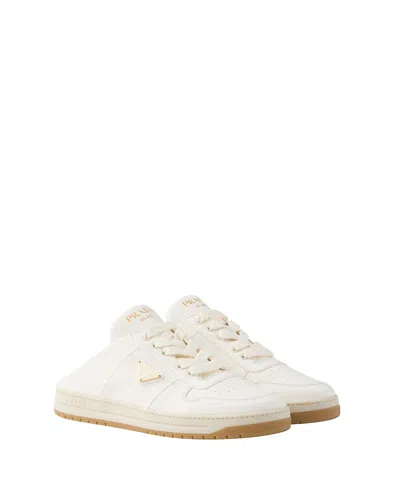 PRADA WOMEN'S NAPPA LEATHER SNEAKER MULES