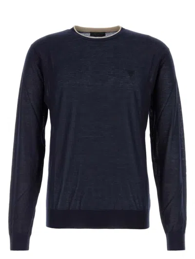 PRADA WOMEN'S NAVY CASHMERE BLEND SWEATER