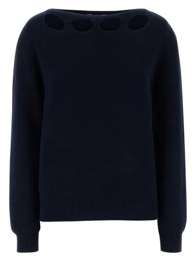 PRADA WOMEN'S NAVY COTTON SWEATER