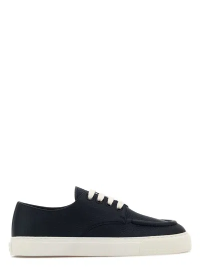 Prada Women's Navy Leather Sneakers