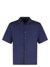 Prada Navy Blue Poplin Shirt
