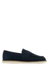 Prada Navy Blue Suede Loafers