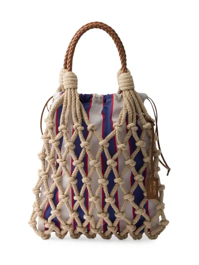 Prada Women's Noué Medium Cotton Macramé Shoulder Bag In Multi