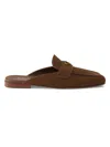 Prada Cocoa Brown Slip-on Mules With Decorative Strap In Brown