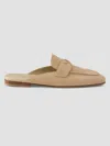 Prada Women's Nubuck Mules In Brown