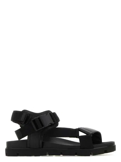 Prada Women's Nylon And Leather Sandals