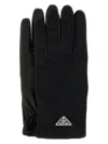 Prada Black Nylon And Nappa Leather Gloves