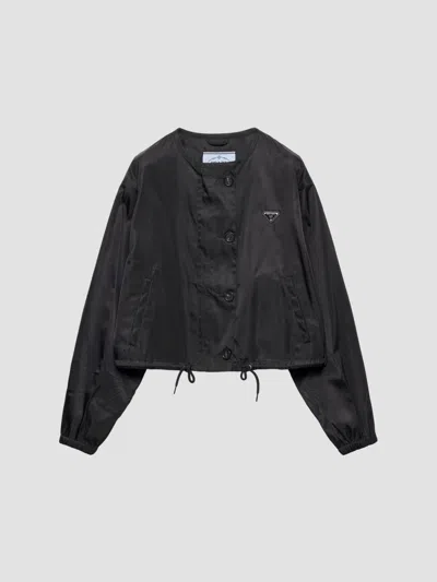 Prada Women's Nylon Blouson Jacket In Black