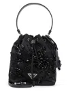Prada Re-nylon Logo Plaque Bucket Bag