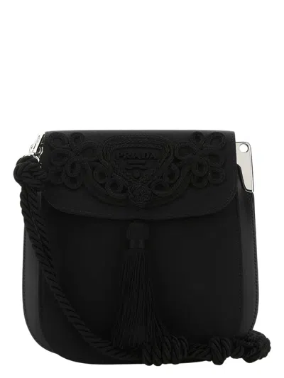Prada Black Nylon Crossbody Bag In F0002