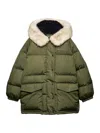 Prada Re-nylon Down Jacket In Green
