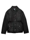Prada Buttoned Down Jacket In Black