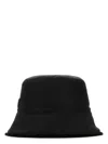 Prada Logo-embellished Shell Bucket Hat In Black