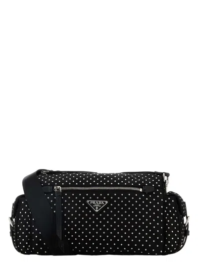 Prada Women's Nylon Shoulder Bag In Black