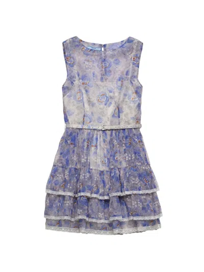 Prada Women's Nylonette Mini-dress In Blue
