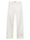 Prada Old Denim Five-pocket Jeans In White