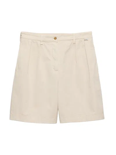 Prada Old Gabardine Bermuda Shorts In Orange