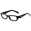 Prada 54mm Rectangle Optical Glasses In Black