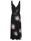 Prada Women Orchid Print Midi Dress In Multicolor