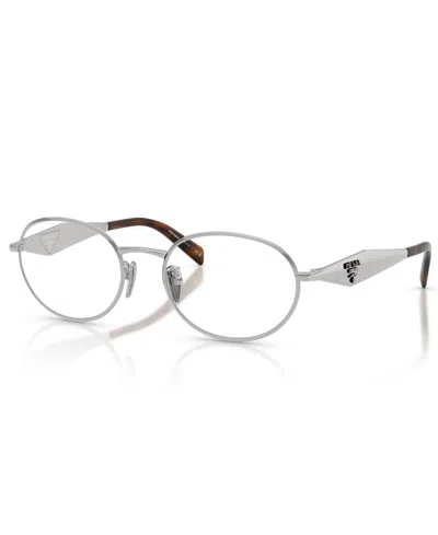 Prada Women's Oval Eyeglasses, Pr D53vd In White