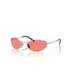 Prada 0pr A59s Oval Frame Sunglasses In Pink