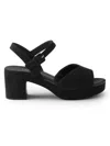 Prada Women's Padded Suede Sandals In Black