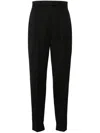 Prada Pressed-crease Tapered-leg Trousers In Black
