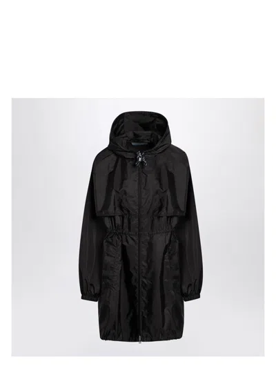 Prada Lightweight Re-nylon Raincoat In Black