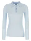 Prada Women's Pastel Cashmere Blend Polo Shirt