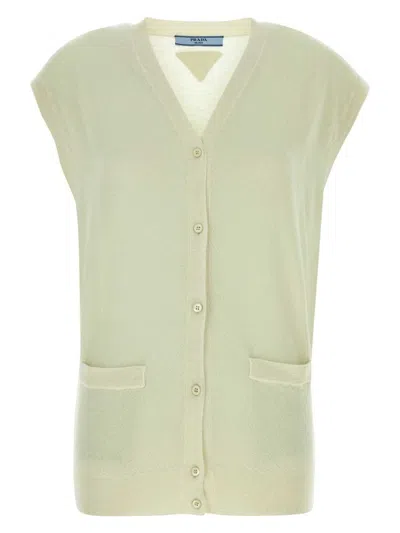 PRADA WOMEN'S PASTEL CASHMERE VEST