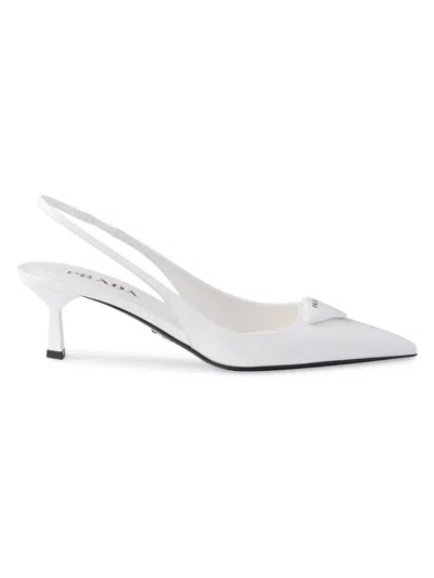 PRADA WOMEN'S PATENT LEATHER 55MM SLINGBACK PUMPS