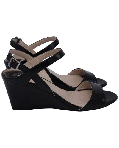 PRADA PRADA WOMEN'S PATENT LEATHER ANKLE STRAP WEDGE SANDAL (AUTHENTIC PRE-LOVED)