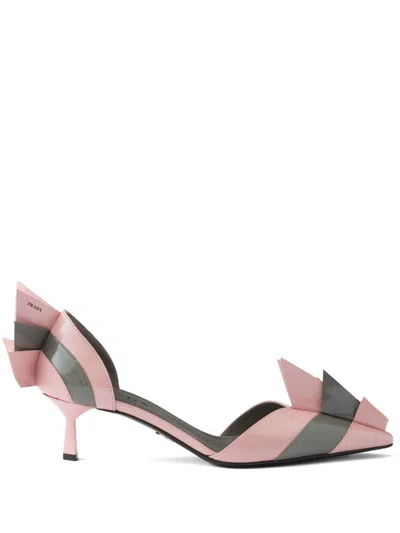 Prada Women Patent Leather Bicolor Pumps