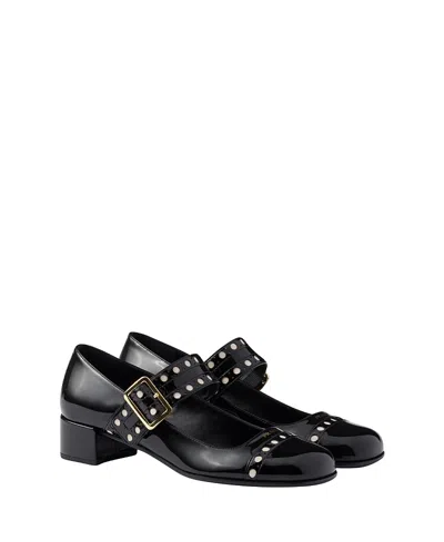 PRADA WOMEN'S PATENT LEATHER MARY JANE PUMPS