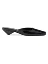 Prada Satin Square-toe Ballerina Mule Pumps In Black