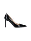 Prada Pointed Black Patent Leather Pumps In Black