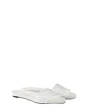 Prada White Leather Sandals In White