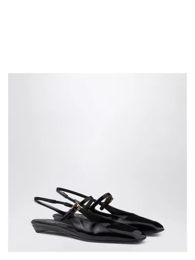 PRADA WOMEN'S PATENT LEATHER SLINGBACK BALLERINA PUMPS