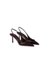 Prada Women's Patent Leather Slingback Pumps In Burgundy