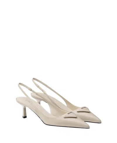 PRADA WOMEN'S PATENT LEATHER SLINGBACK PUMPS